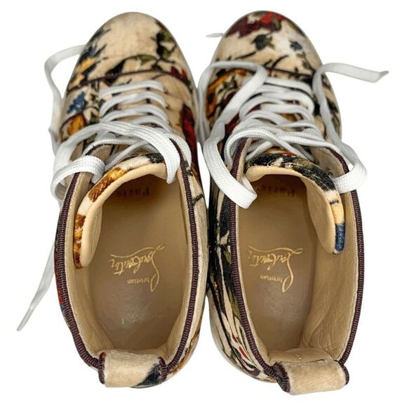 Christian Louboutin Bip Bip Orlato Velvet High Top Sneakers EU 36.5 US 6.5 - Picture 5 of 11